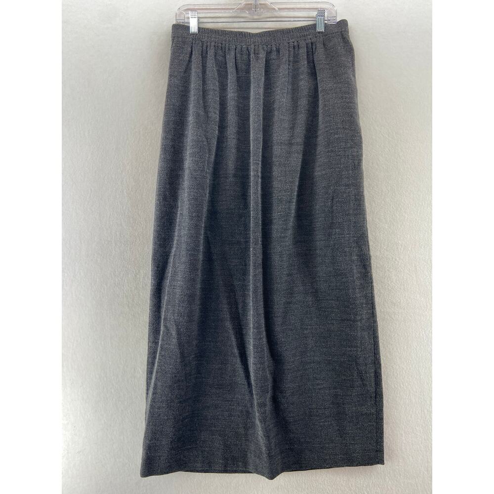 Oska Gray Wool Blend Midi Skirt Size IV US Size 12 / 14